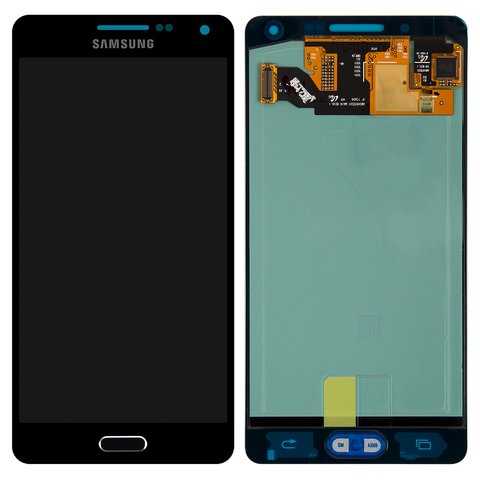 Дисплей для Samsung A500 Galaxy A5, чорний, синій, без рамки, Original PRC , original glass