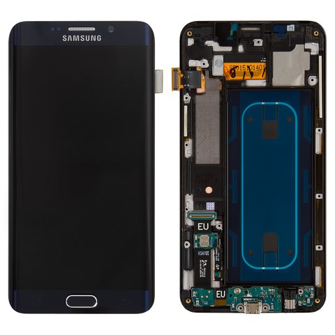 Дисплей для Samsung G928 Galaxy S6 EDGE Plus, синій, Original PRC , original glass