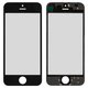Скло корпуса для iPhone 5S, iPhone SE, з рамкою, з ОСА-плівкою, чорне