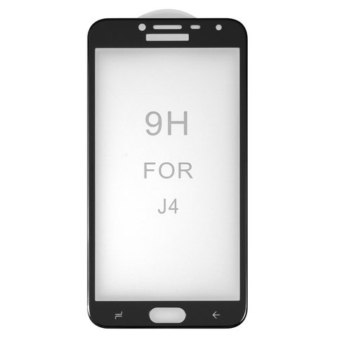 Защитное стекло All Spares для Samsung J400 Galaxy J4 2018 , 5D Full Glue, черный, cлой клея нанесен по всей поверхности