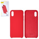 Чохол Baseus для iPhone XS, червоний, Silk Touch, #WIAPIPH58-ASL09