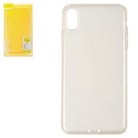 Чехол Baseus для iPhone XS Max, золотистый, прозрачный, Dust Free, силикон, #ARAPIPH65 A0V