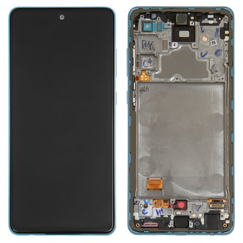 Дисплей для Samsung A725 Galaxy A72, A726 Galaxy A72 5G, синий, с рамкой, Original, сервисная упаковка, original glass, #GH82 25624B GH82 25463B GH82 25460B GH82 25849B