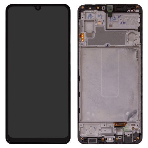 Дисплей для Samsung M325 Galaxy M32, черный, с рамкой, High Copy, original LCD size, OLED 