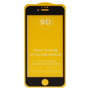 Защитное стекло для Apple iPhone 6, iPhone 6S, совместимо с чехлом, Full Glue, без упаковки , черный