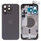 Корпус для iPhone 15 Pro Max, черный, с держателем SIM-карты, с боковыми кнопками, Original (PRC), EU Version, black titanium