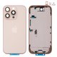 Корпус для iPhone 16 Pro, золотистый, с держателем SIM-карты, с боковыми кнопками, Original (PRC), EU Version, desert titanium