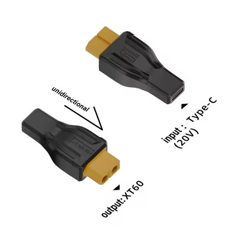 Переходник, XT60 "мама", USB Type C, 100W