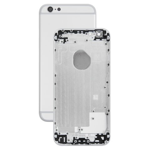 Housing compatible with Apple iPhone 6, white, with SIM card holders, with side buttons 