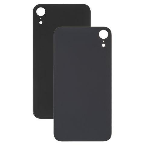 Housing Back Cover compatible with iPhone XR, black, no need to remove the camera glass, big hole 