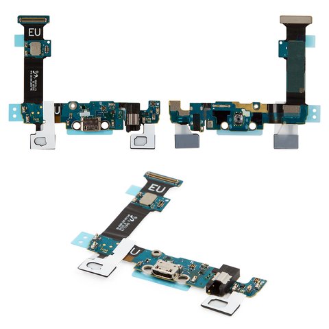 Flat Cable compatible with Samsung G928 Galaxy S6 EDGE Plus, charge connector, with components 