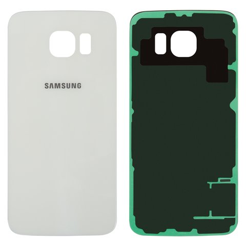 Housing Back Cover compatible with Samsung G920F Galaxy S6, white, 2.5D, Original PRC  