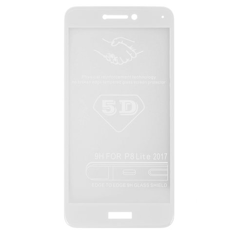 Tempered Glass Screen Protector All Spares compatible with Huawei GR3 2017 , Honor 8 Lite, Nova Lite 2016 , P8 Lite 2017 , P9 Lite 2017 , 5D Full Glue, white, the layer of glue is applied to the entire surface of the glass, PRA LA1, PRA LX2, PRA LX1, PRA LX3 