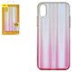 Case Baseus compatible with iPhone XS, (pink, with iridescent color, matt, plastic) #WIAPIPH58-JG04
