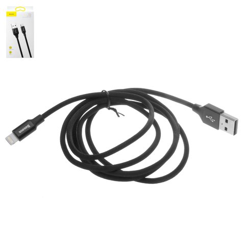 Cable USB Baseus Yiven, USB tipo A, Lightning, 120 cm, 2 A, negro, #CALYW 01