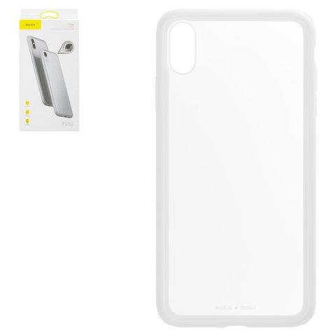 Case Baseus compatible with iPhone XS Max, white, transparent, shockproof #WIAPIPH65 YS02
