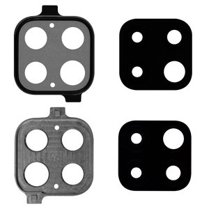 Camera Lens compatible with Huawei P40 Lite, black, with frames 