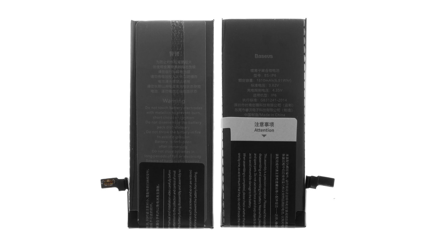 Battery compatible with iPhone 6, (Li-Polymer, 3.82 V, 1810 mAh, PRC,  original IC) #616-0805/616-0809 - All Spares