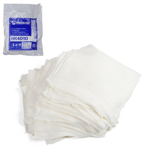 Microfiber Cloth Mechanic HK4090, for dust and fingerprints removing, 50 pcs, 100*100 mm 