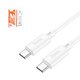 USB Cable Hoco X88, (2xUSB type-C, 100 cm, 60 W, white) #6931474783370