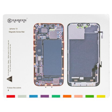 Alfombrilla aislante puede usarse con Apple iPhone 13, para organizar tornillos, magnético