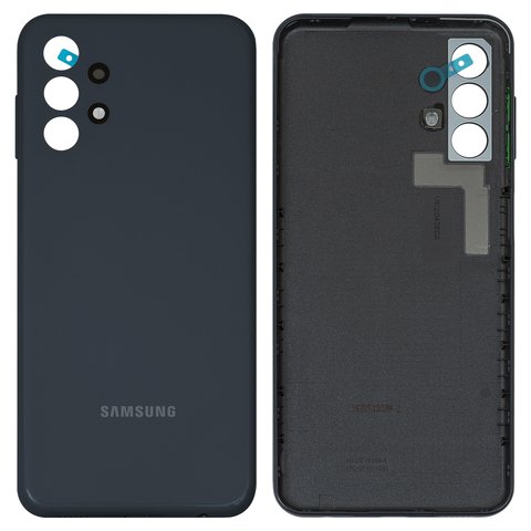 Housing Back Cover compatible with Samsung A135 Galaxy A13, black, with side button 