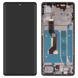 Pantalla LCD puede usarse con Motorola Moto G85, negro, con marco, Original (PRC), XT2427-3