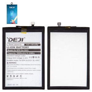 Battery Deji BL 49NT compatible with Tecno Pop 7 BF6 , Pop 8, Pop 9 4G, Spark Go 2023  BF7 , Spark Go 2024  BG6 , Spark Go 1 KL4 , Li ion, 3.85 V, 5000 mAh 