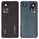 Housing Back Cover compatible with Xiaomi 12T, (black, with camera lens, black)