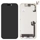 Pantalla LCD puede usarse con iPhone 17, negro, con marco, HC, (OLED), GX OEM hard