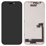 LCD compatible with iPhone 16 Pro, (black, with frame, without error, (OLED) hard diagnosable, ZY-OLED)