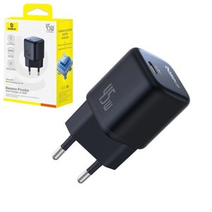 Сетевое зарядное устройство Baseus PicoGo, 45 Вт, Fast Charge, черный, 1 порт, #P10176800123 00