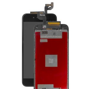 Дисплей для Apple iPhone 6S, черный, с рамкой, переклеено стекло