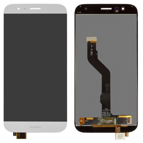 LCD compatible with Huawei G8, white, reglued flat cable, without frame, original change glass  , RIO L01 
