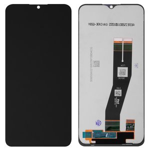 LCD compatible with Samsung A025G Galaxy A02s, M025 Galaxy M02s, black, without frame, Original PRC , with black cable, 163x72,5 mm  