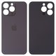 Housing Back Cover compatible with iPhone 14 Pro Max, (black, no need to remove the camera glass, Original (PRC), big hole)