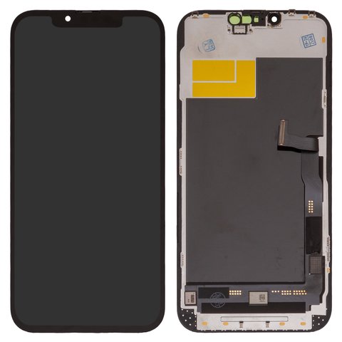 LCD compatible with iPhone 13 Pro Max, black, with frame, HC, without IC, OLED  