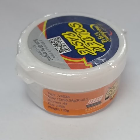 BGA паста Mechanic V4S38, Sn 96,5%, бессвинцовая,  Ag 3%, Cu 0,5%, 217 °C, 35 г