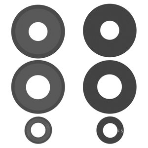 Camera Lens compatible with Xiaomi Redmi Note 13 5G, black, without frame, set 3 pcs. 