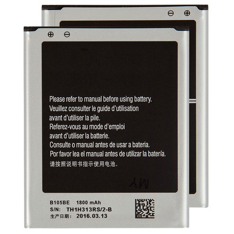 Batería B105BE puede usarse con Samsung S7275 Galaxy Ace 3 LTE, Li ion, 3.8 V, 1800 mAh