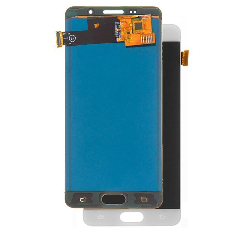 Pantalla LCD puede usarse con Samsung A510 Galaxy A5 2016 , blanco, con ajuste de brillo, sin marco, Copy, TFT 