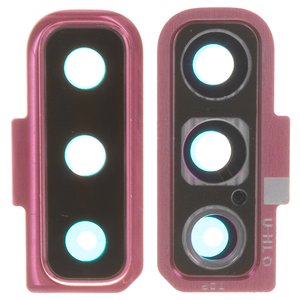 Vidrio de cámara puede usarse con Samsung A750 Galaxy A7 2018 , rosado, con marcos