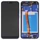 Pantalla LCD puede usarse con Huawei Honor 10, azul, con marco, Original (PRC), con escáner de huellas dactilares (Touch ID), COL-L29