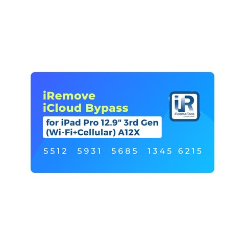 iRemove iCloud Bypass para iPad Pro 12.9" 3rd Gen Wi Fi+Cellular  A12X