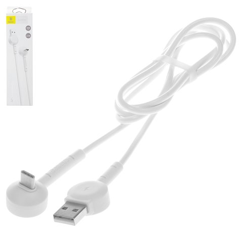 Кабель для зарядки Baseus Maruko Video, USB тип C, USB тип A, 100 см, 2,1 А, білий, #CATQX 02