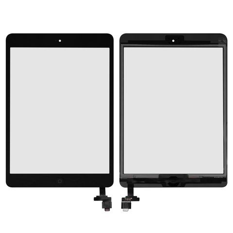 Сенсорний екран для Apple iPad Mini, iPad Mini 2 Retina, з мікросхемою, з кнопкою HOME, чорний