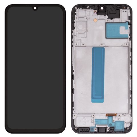 Дисплей для Samsung A256 Galaxy A25, чорний, з рамкою, High Copy, original LCD size, OLED 