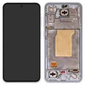 Дисплей для Samsung A356 Galaxy A35 5G, блакитний, з рамкою, Original PRC , iceblue