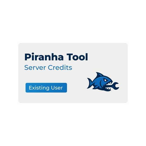 Серверные кредиты Piranha Tool пополнение существующего аккаунта 
