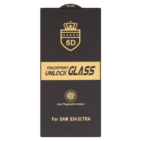 Защитное стекло ESD 6D для Samsung S928 Galaxy S24 Ultra, совместимо с чехлом, Full Glue, Anti Static, без упаковки , черный